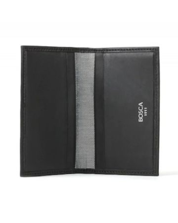 Luxury Nappa Vitello Leather Bosca Card Case - Premium Full Grain Construction