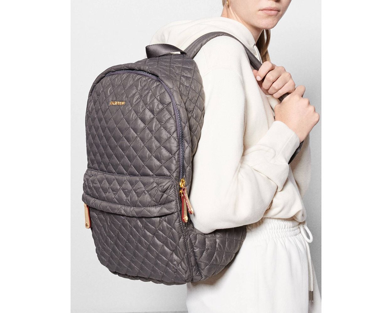 London Harness | MZ Wallace Metro Backpack Deluxe in Magnet 