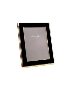 Black Enamel & Gold 5x7 Curved Frame