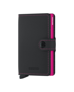 Secrid Miniwallet Matte Black & Fushsia