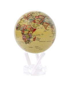 Mova Globe 4.5" Political Map Yellow with Acrylic Base
