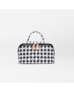 MZ Wallace Accordion Cosmetic in Black and White Gingham