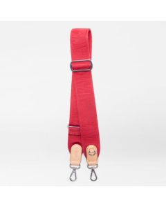 MZ Wallace Logo Webbing Strap in Red Apple