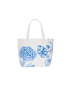 MZ Wallace Medium Metro Tote Deluxe in Porcelain Blue Floral