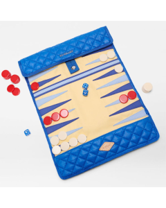 MZ Wallace Travel Backgammon in Surf Blue