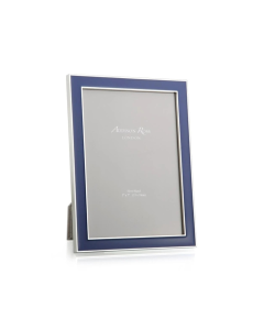 Navy Blue Enamel & Silver 5x7 Frame