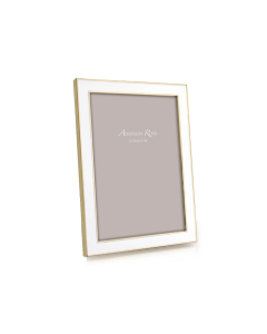 White Enamel & Gold 8x10 Frame