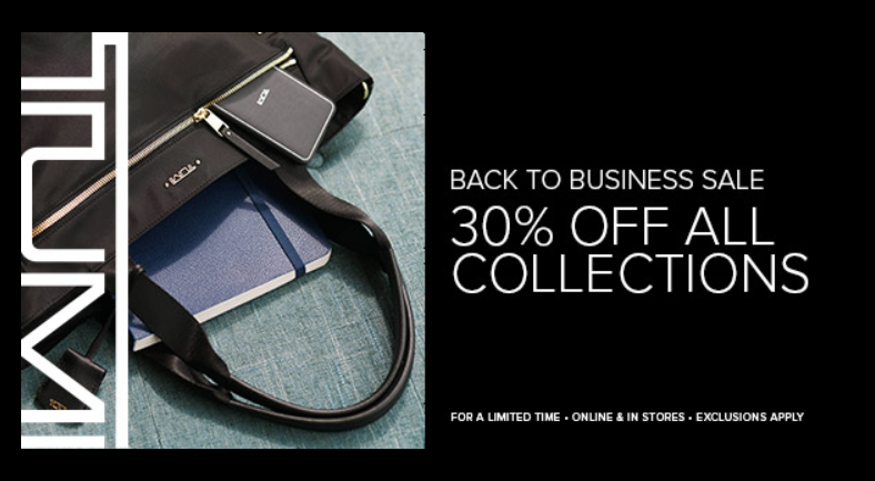30% off all TUMI Collections